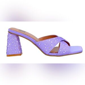 Bibi Lou purple crystal Shay heels. New in box! Size 7/38